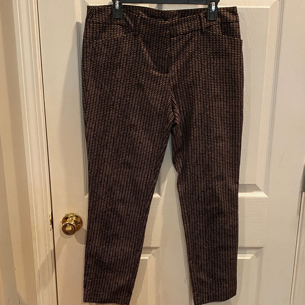 Will Smith Dark Brown and black Textured Cropped Pants
745